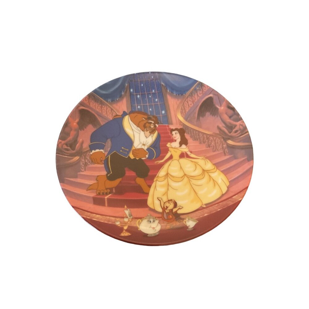 Disney Knowles "A Blossoming Romance" Collectible Plate Featuring Beauty & The B